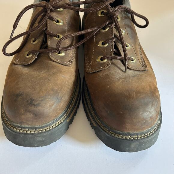 Skechers Vtg Mens Size 13 Brown Leather Chunky Oxford Shoes Lug Sole Y2K Grunge main image 6
